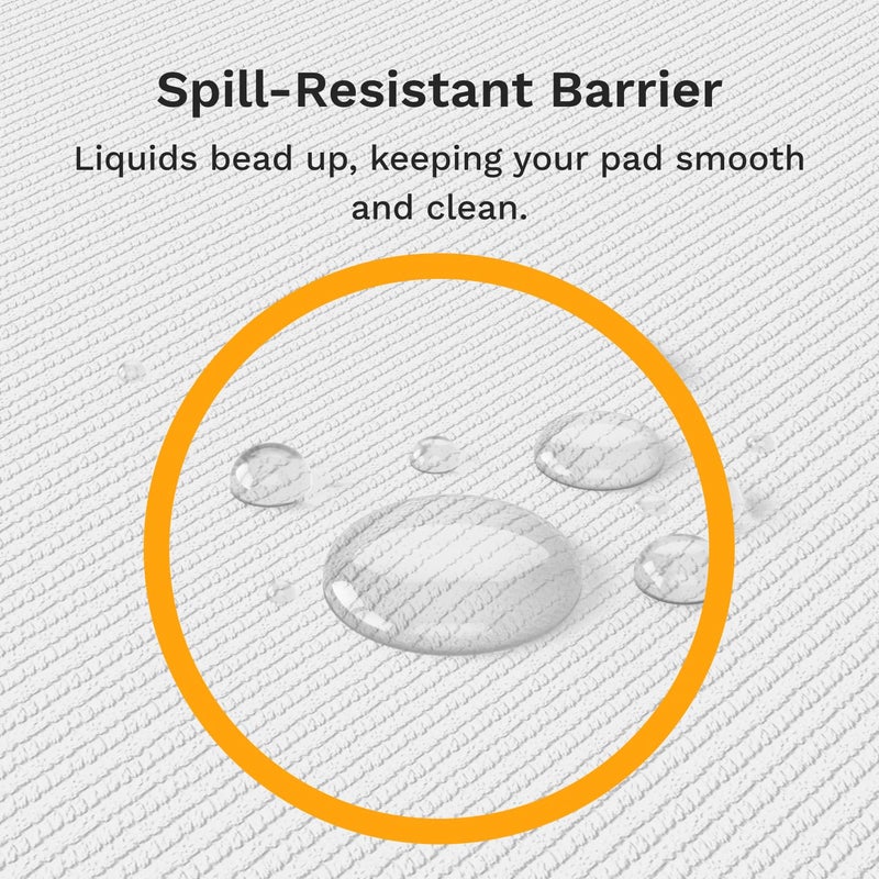 Glorious وسادة ماوس للألعاب الرائعة GMP 2 - LE - وسادة ماوس مقاومة للسوائل، محسّنة لأجهزة استشعار الألعاب، سطح متوازن للسرعة والتحكم، حواف مخيطة - 915 مم × 280 مم × 3 مم - سجادة مكتب بيضاء - Image 2