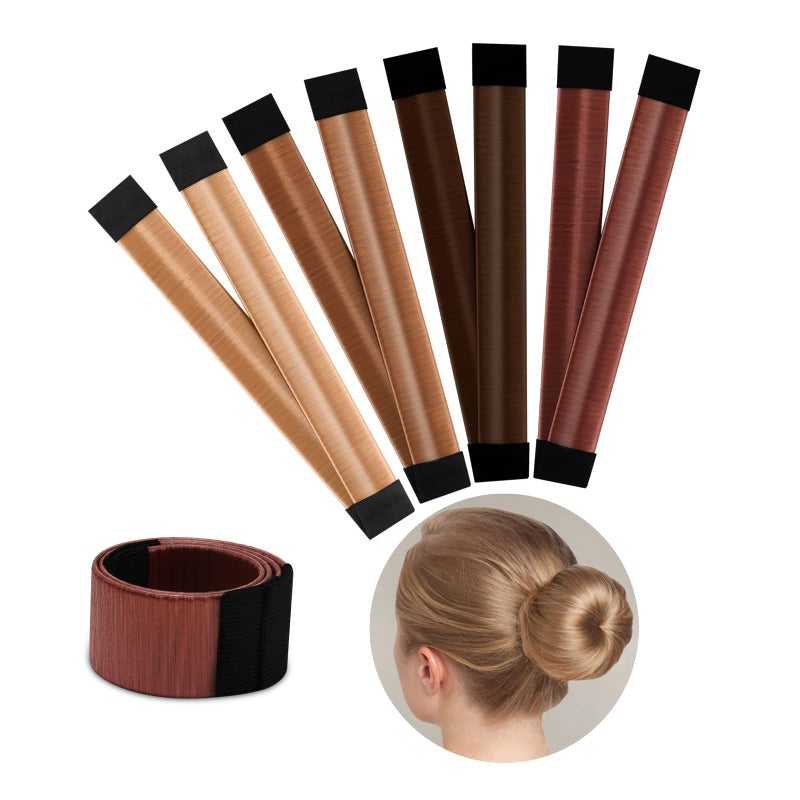 Boobeen 4 Piece Hair Bun Maker for Women DIY Girls - French Twist Snap Roll Tool for Long Hairstyles - Image 1