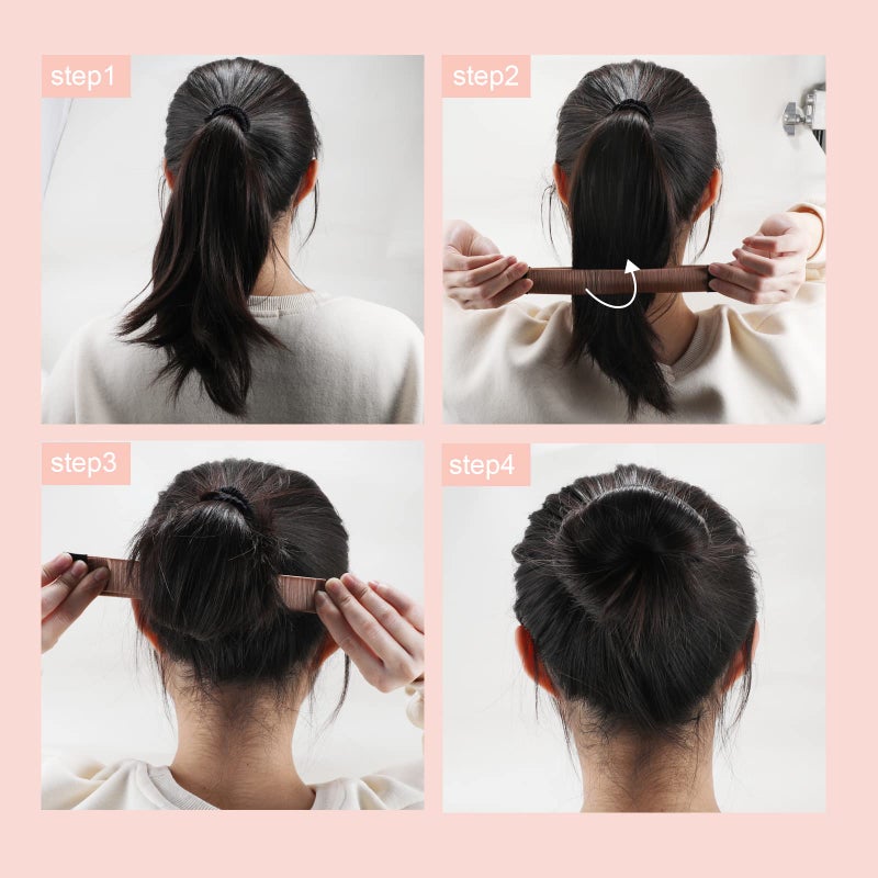 Boobeen 4 Piece Hair Bun Maker for Women DIY Girls - French Twist Snap Roll Tool for Long Hairstyles - Image 3