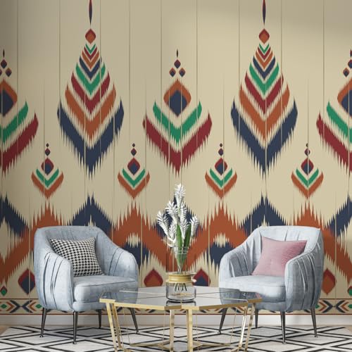PAPER PLANE DESIGN Exquisite Ethnic Wall Mural Wallpaper. Full Wall Coverage. (Ds1) (10 X 12 FEET, Non Woven Prime - Non Adhesive) - Image 1