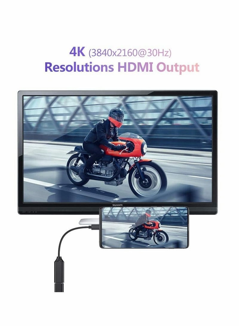 Captaintech USB C to HDMI Adapter 4K for Mac OS Type-C to HDMI Adapter 【Thunderbolt 3】 Compatible with MacBook Pro 2019/2018/2017 MacBook Air Galaxy Dell XPS Pixelbook Microsoft and More (1 Pack) - Image 4