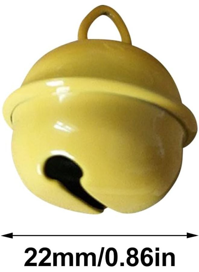 100 Pieces Yellow Jingle Bells 22mm For DIY Crafts Christmas Decorations - Image 3