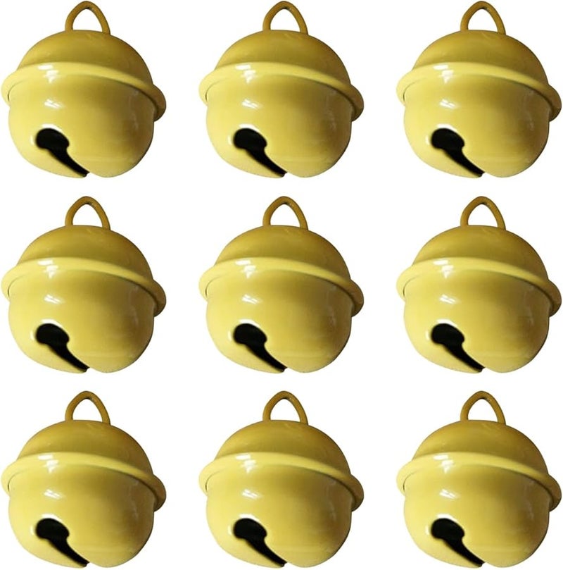 100 Pieces Yellow Jingle Bells 22mm For DIY Crafts Christmas Decorations - Image 4