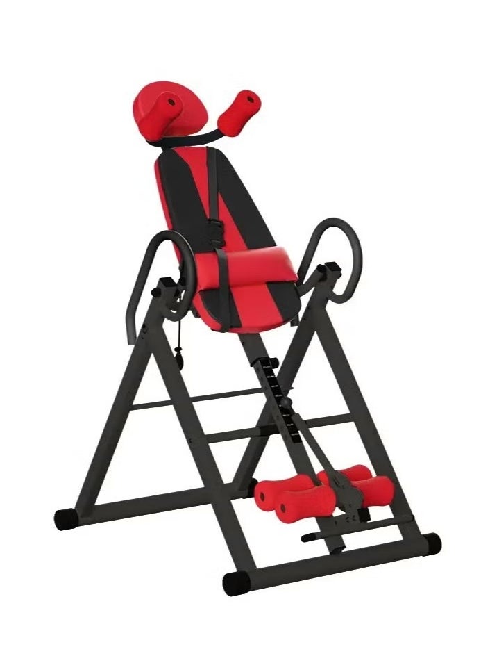Generic Inversion Table for Home, Foldable Heavy Duty Inverted, Back Inversion Chair with 90 Degree Full Inversion, Easy to Install for Pain Relief Therapy  (Red 70*115*152cm)  - Image 1