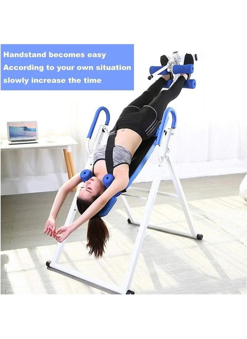 Generic - Inversion Table for Home, Foldable Heavy Duty Inverted, Back Inversion Chair with 90 Degree Full Inversion, Easy to Install for Pain Relief Therapy  (Red 70*115*152cm) - Image 1