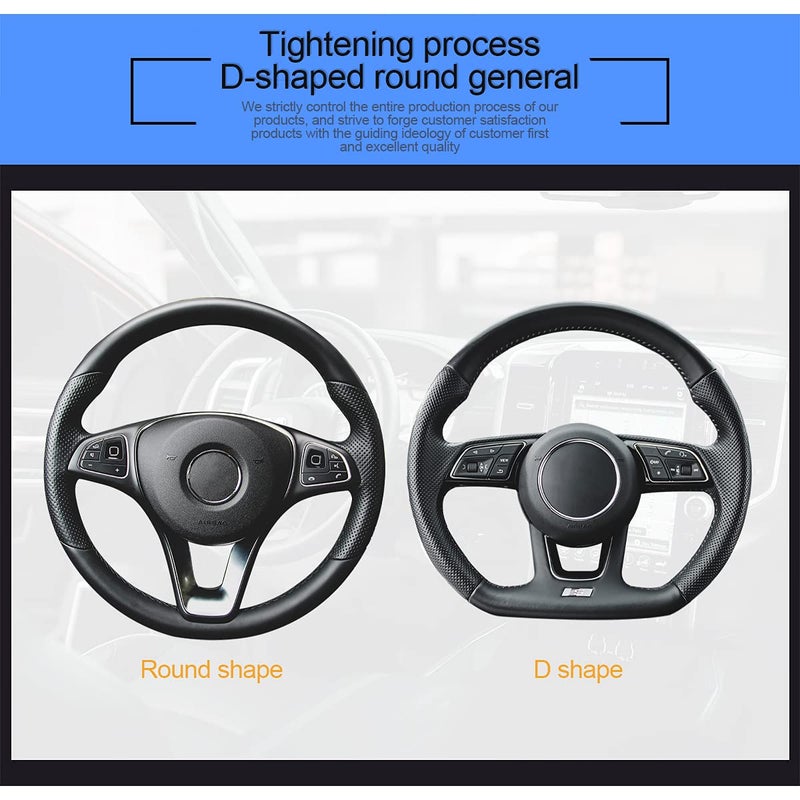 LoyaForba Bling Soft Leather Steering Wheel Cover, 15 Inch Colorful Rhinestones Auto Elastic Steering Wheel Protector, Sparkly Crystal Diamond for Women Girls, Car Accessories for Most Cars (Black) - Image 4