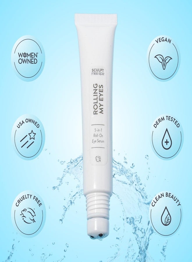 Miss Spa Eye Serum 5-in-1 Roll On Under Eye Cream, Helps De-puff and Brighten Under and Around Eyes, Anti-Aging Under Eye Roller Helps with Fine Lines and Dark Circles, Vitamin B3, Eye Bag Remover - Image 4