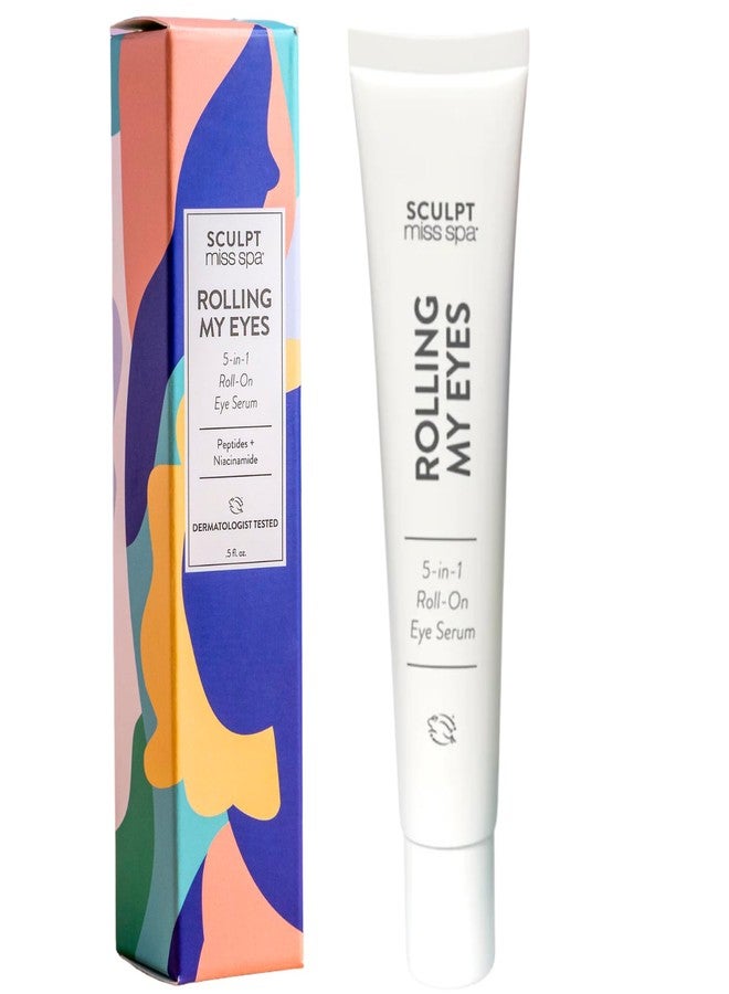 Miss Spa Eye Serum 5-in-1 Roll On Under Eye Cream, Helps De-puff and Brighten Under and Around Eyes, Anti-Aging Under Eye Roller Helps with Fine Lines and Dark Circles, Vitamin B3, Eye Bag Remover - Image 1