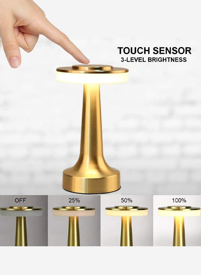 كيلا مصباح طاولة LED محمول، مصباح مكتب قابل للشحن بثلاثة ألوان مع مستشعر اللمس، ضوء ليلي لغرف الأطفال والطاولة الجانبية - Image 1