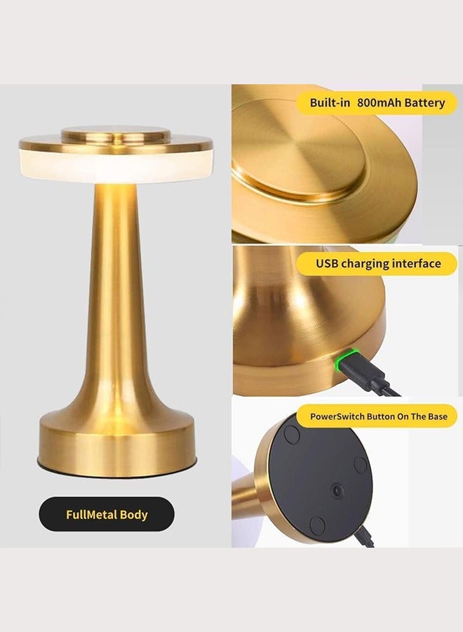 كيلا مصباح طاولة LED محمول، مصباح مكتب قابل للشحن بثلاثة ألوان مع مستشعر اللمس، ضوء ليلي لغرف الأطفال والطاولة الجانبية - Image 3