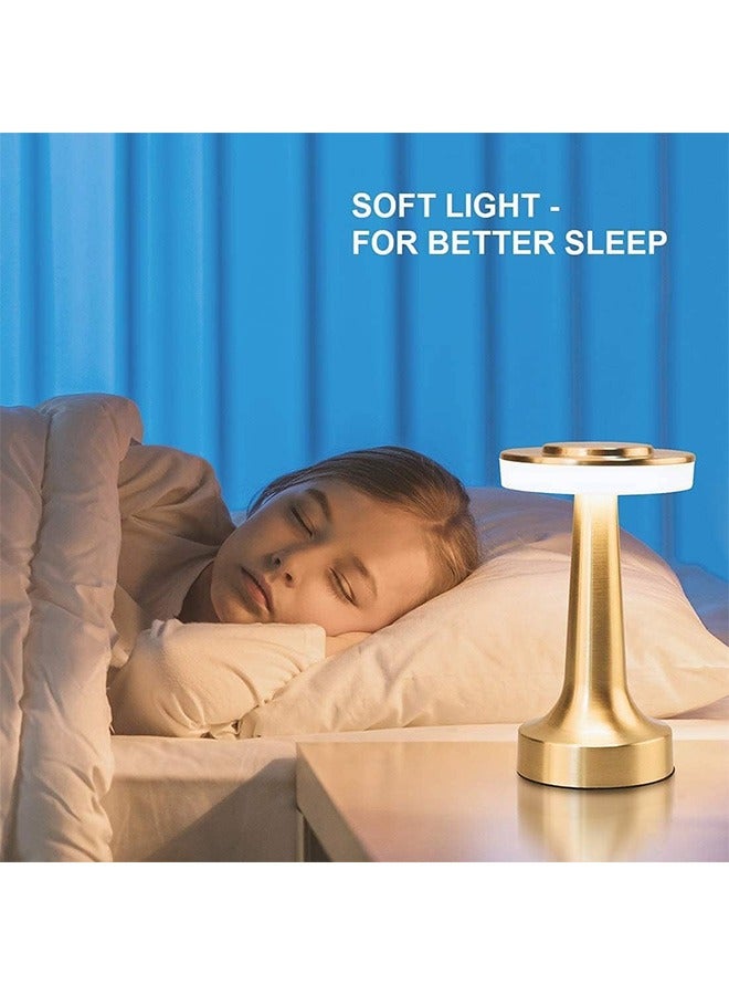 كيلا مصباح طاولة LED محمول، مصباح مكتب قابل للشحن بثلاثة ألوان مع مستشعر اللمس، ضوء ليلي لغرف الأطفال والطاولة الجانبية - Image 5