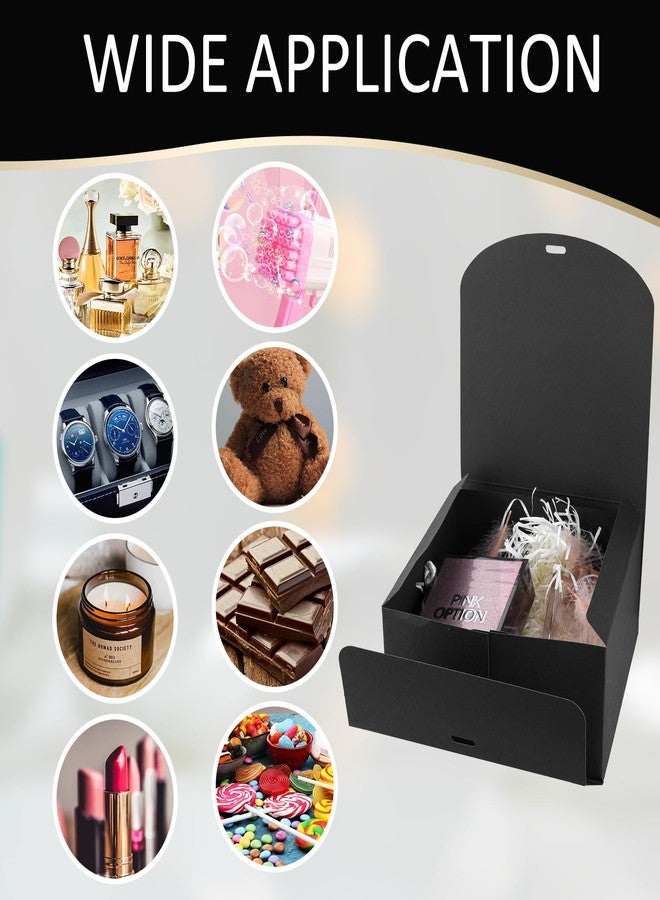 LWYMX 12 Pack Black Gift Boxes with Lids Bulk, Bridesmaid Proposal Box with Ribbon, Gift Boxes for Wedding,Birthday,Baby Shower and the Other Parties (10''x 8'' x 4'') - Image 3