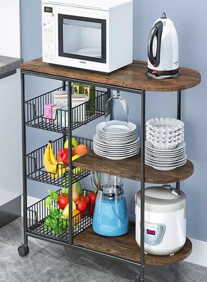 fashionhome 3-Tier Wooden Kitchen Shelf Versatile Storage Unit - Image 1