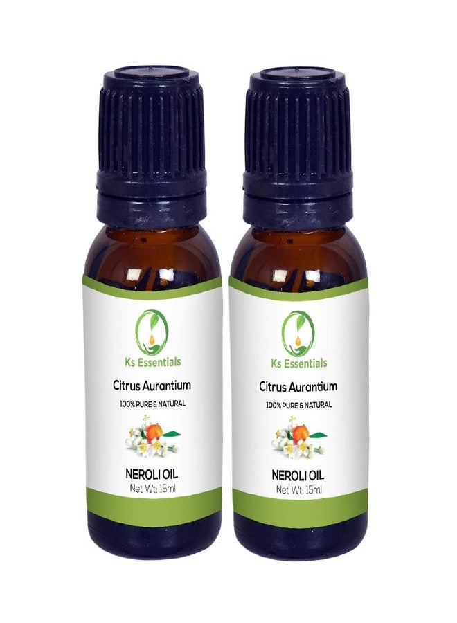 Ks Essentials 100% Pure Neroli Essential Oil Natural & Undiluted For Skin care & Hair (15ml) Each - Image 1
