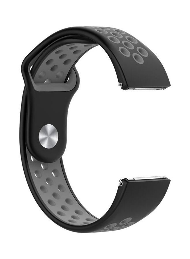 NIBEMINENT Silicone Replacement Wrist Strap Watchband For Fitbit Versa Black - Image 2