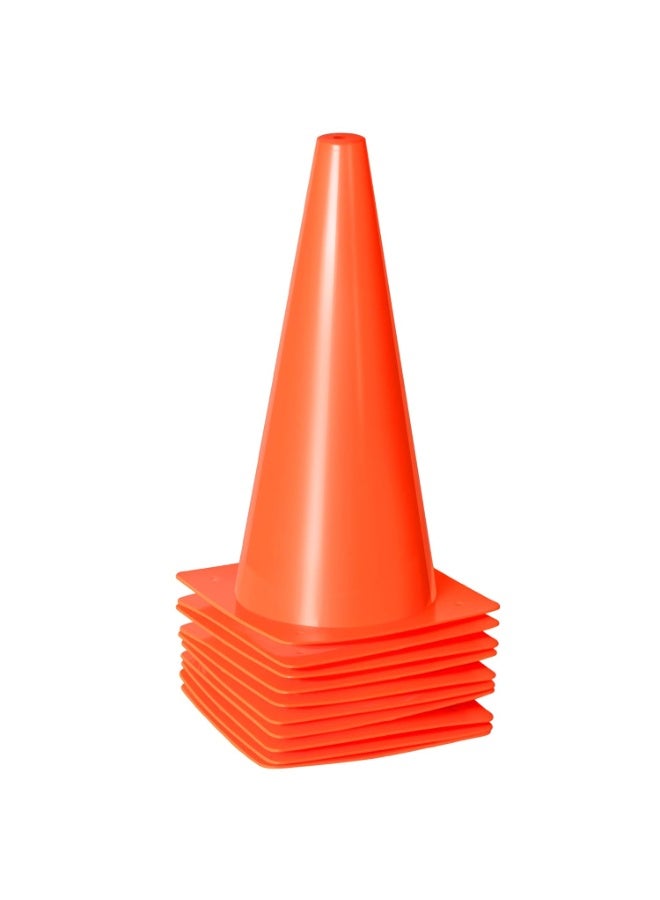 BEYTOR 9-Inch Orange Training Traffic Cones – Set of 10 Lightweight Plastic Safety Cones for Sports, Agility Drills, Football & Fitness Training - Image 1