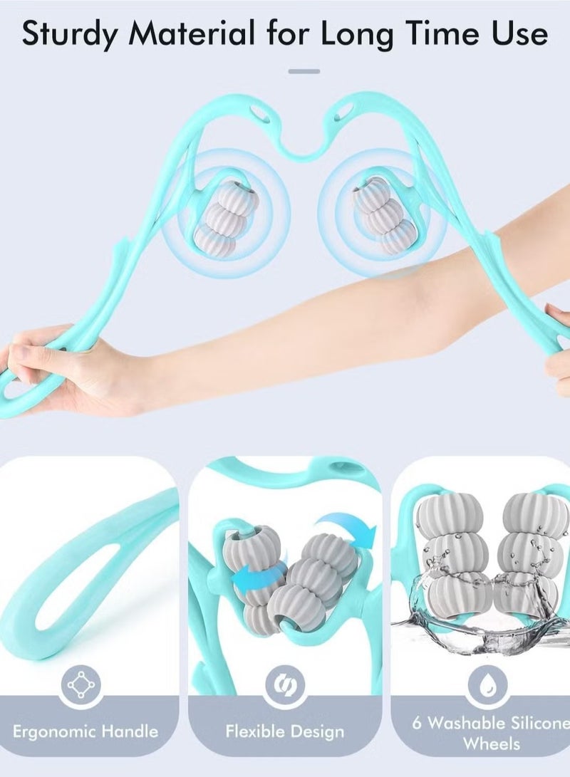 إسكدنيا Pressure Point Neck Massager Tool with 6 Wheels for Pain Relief deep Tissue - Image 1
