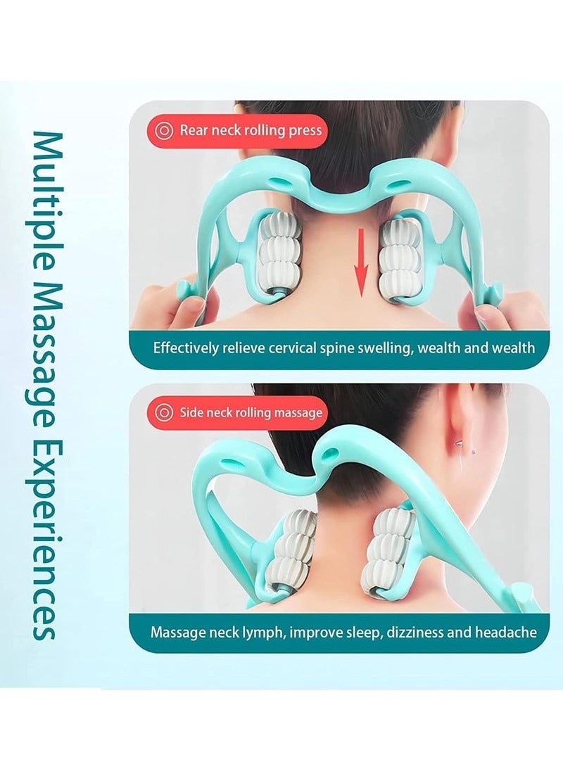 إسكدنيا Pressure Point Neck Massager Tool with 6 Wheels for Pain Relief deep Tissue - Image 4