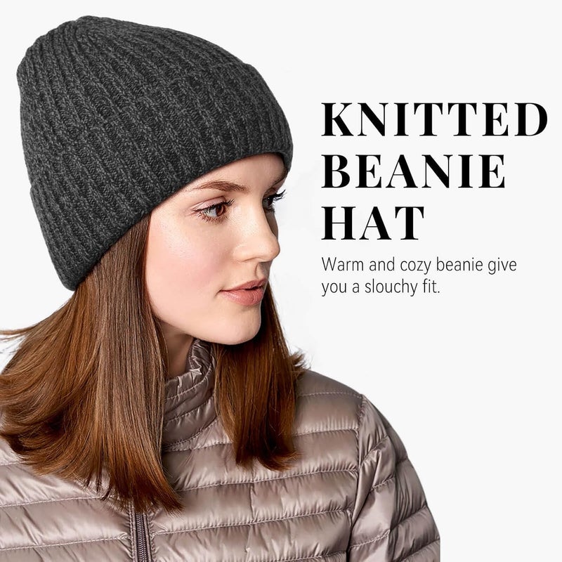 OZERO Winter Beanie Hat for Men Women: Thermal Thick Polar Fleece Lining Knit Cuffed Beanie Hats Warm Caps for Cold Weather Running, Hiking, Travel - Image 3