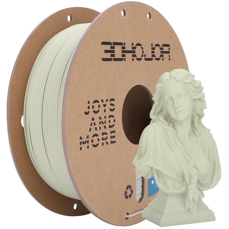 3DHoJor Matte PLA Filament 1.75mm Light Khaki, PLA 3D Printer Filament, 1kg Spool (2.2lbs) PLA Filament, Fit Most FDM 3D Printer - Image 1