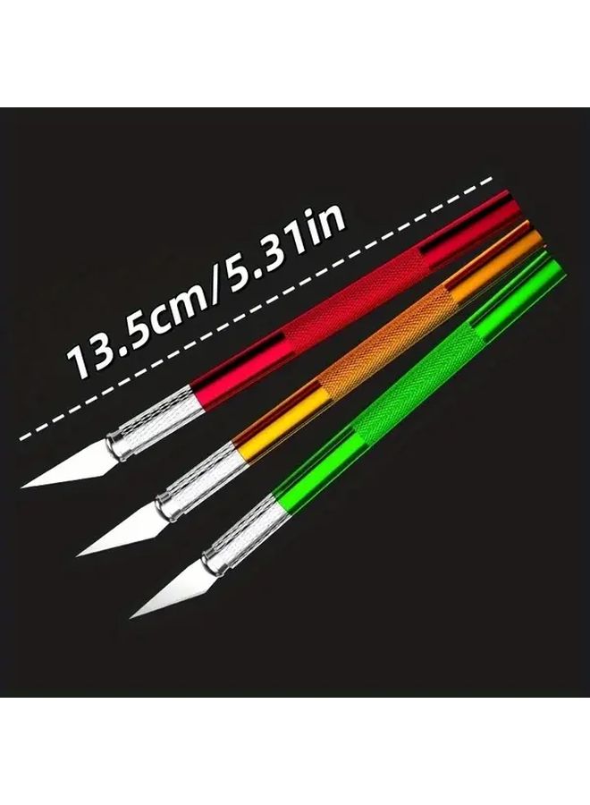 Colorful 13PCS Heavy Duty Aluminum Alloy Craft Tool Set With Precision Blades - Image 2