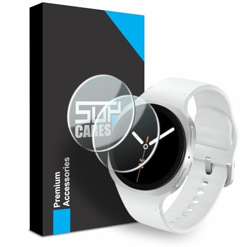 SupCares Military-Grade Gorilla Tempered Glass Screen Protector for Samsung Galaxy Watch 8, 7, 6, 5 and Galaxy Watch 4 (44 mm) With Installation Kit | Transparent | Pack of 2 - Image 1