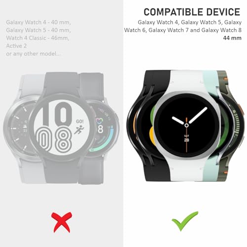 SupCares Military-Grade Gorilla Tempered Glass Screen Protector for Samsung Galaxy Watch 8, 7, 6, 5 and Galaxy Watch 4 (44 mm) With Installation Kit | Transparent | Pack of 2 - Image 2