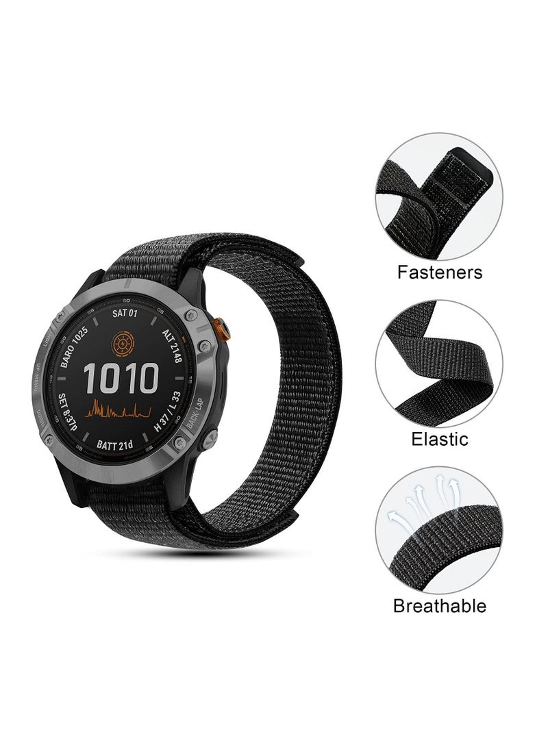 SYOSI حزام ساعة لـ Fenix 5 Fenix 6 22 مم حلقة معصم من النايلون حزام رياضي خفيف الوزن سريع الجفاف لـ Fenix 5 Plus Fenix 6 Pro Forerunner 935 945 Quatix 6 5 Gear S3 Galaxy Watch 46mm Watch 3 45mm - Image 2