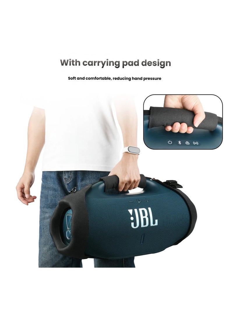 حقيبة حماية EVA صلبة مع حزام كتف قابل للتعديل لمكبر الصوت اللاسلكي JBL Boombox 4، حقيبة حمل متقاطعة محمولة - Image 3