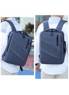 Generic Laptop Backpack With USB Charger Port Handle Laptop Bag Fits 15.6 Inch Computer  Portable Business Bag  - Image 3