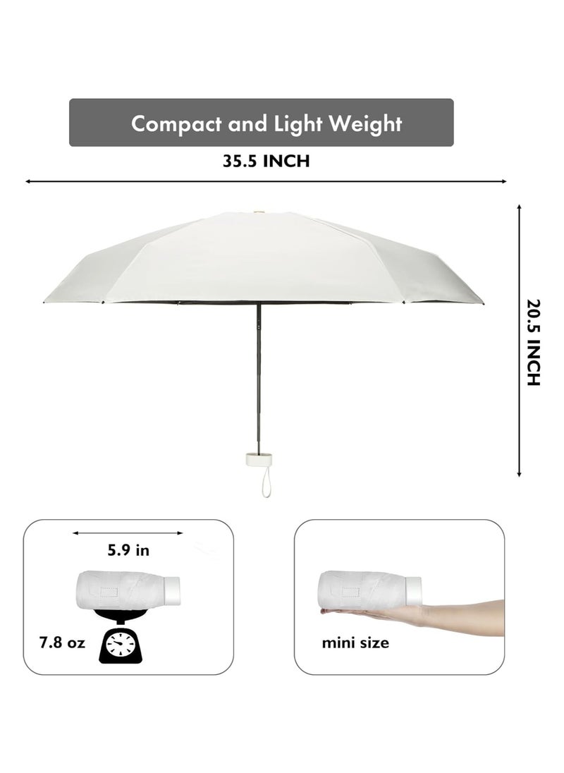 Generic Mini Umbrella for Travel, Small Umbrella for Purse with Case for Sun and Rain, Sun Umbrella with UPF 50+ UV Protection, Lightweight  Compact Umbrella for Women Men Kids  - Image 2