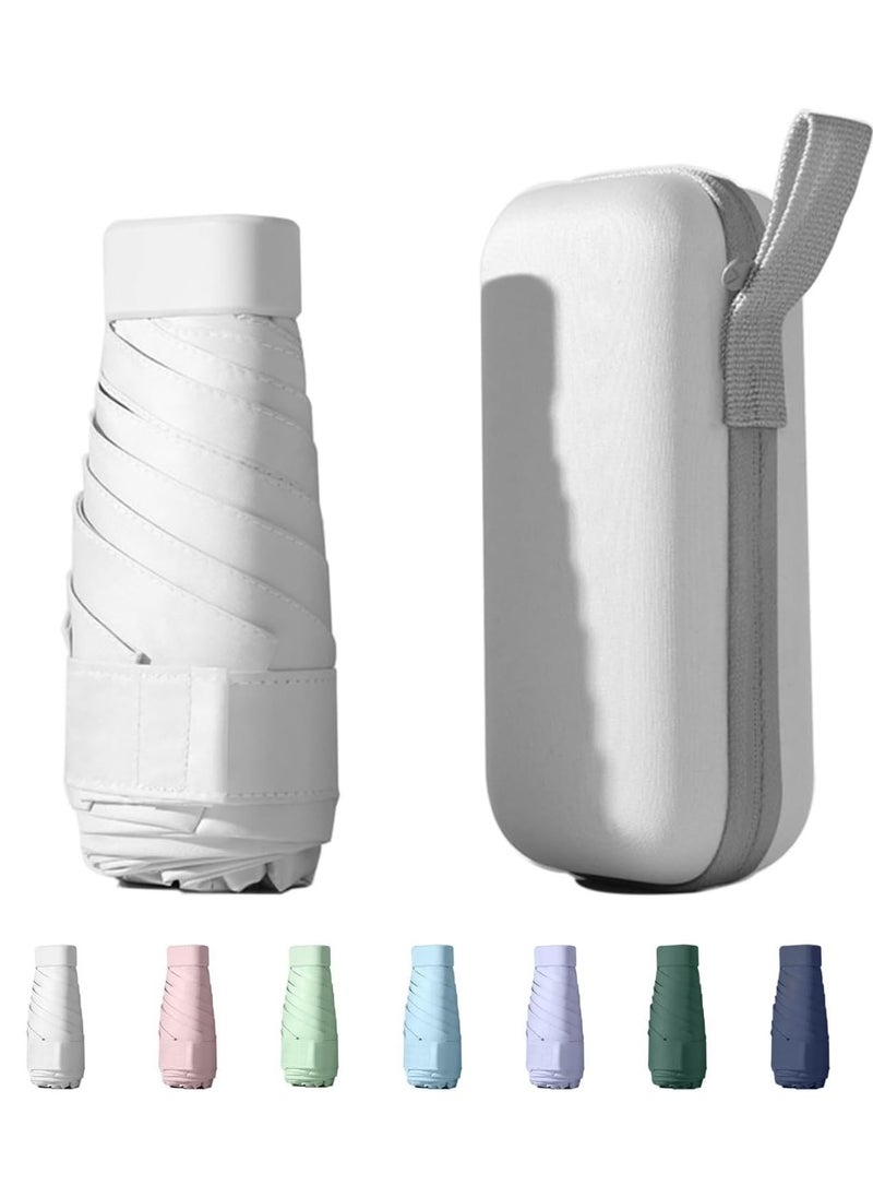 Generic Mini Umbrella for Travel, Small Umbrella for Purse with Case for Sun and Rain, Sun Umbrella with UPF 50+ UV Protection, Lightweight  Compact Umbrella for Women Men Kids  - Image 1