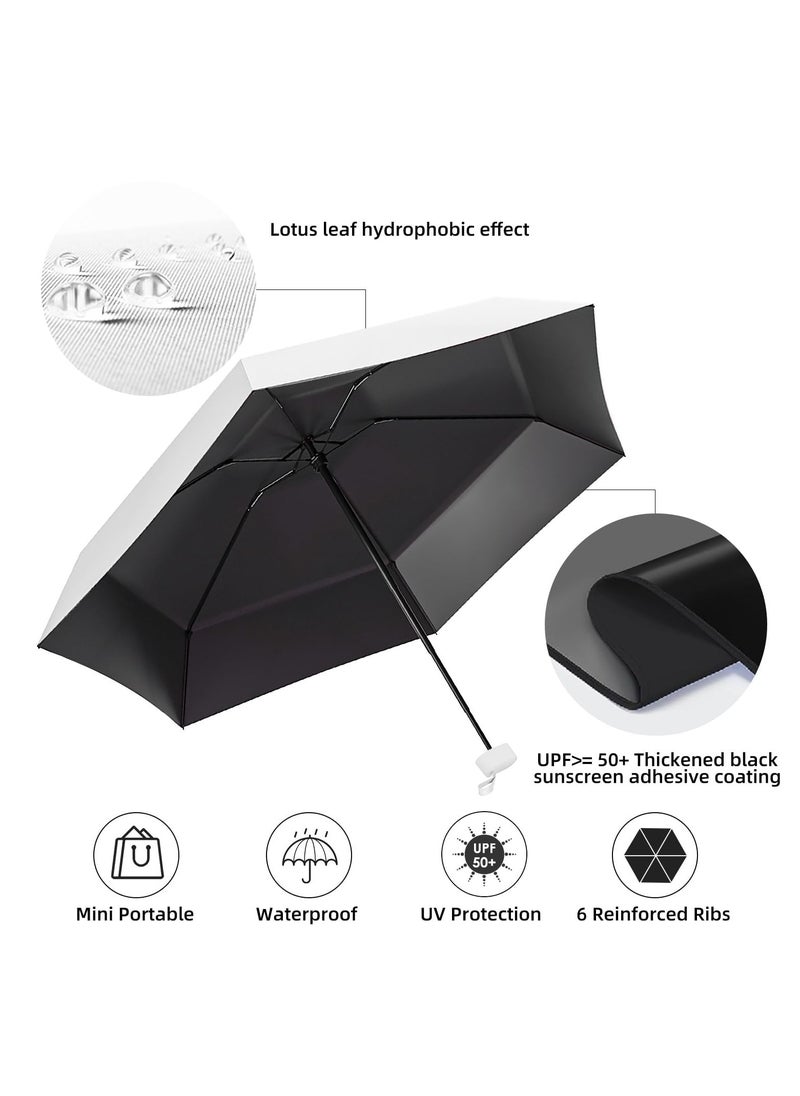 Generic Mini Umbrella for Travel, Small Umbrella for Purse with Case for Sun and Rain, Sun Umbrella with UPF 50+ UV Protection, Lightweight  Compact Umbrella for Women Men Kids  - Image 3