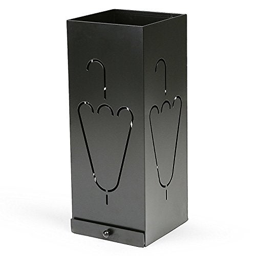 INDIAN DECOR Laser Cut Designer Black Metal Umbrella Stand With Remoable Drip Tray/Umbrella Holder/Umbrella Stand/Umbrella Storage,20 Cm - Image 2