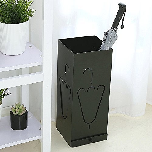 INDIAN DECOR Laser Cut Designer Black Metal Umbrella Stand With Remoable Drip Tray/Umbrella Holder/Umbrella Stand/Umbrella Storage,20 Cm - Image 5