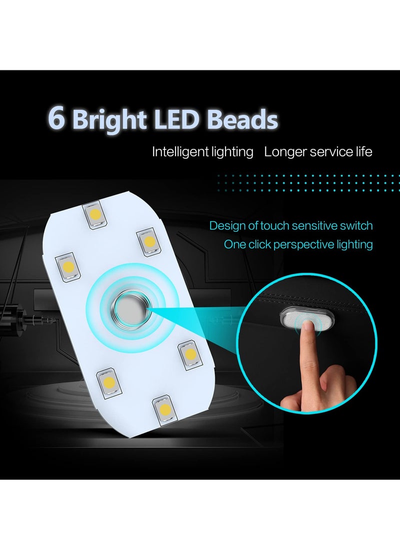 Portable Car LED Interior Lights, USB Rechargeable Touch Light with 6 Bright Beads for Emergency Use, Compact Design in Purple - Image 3