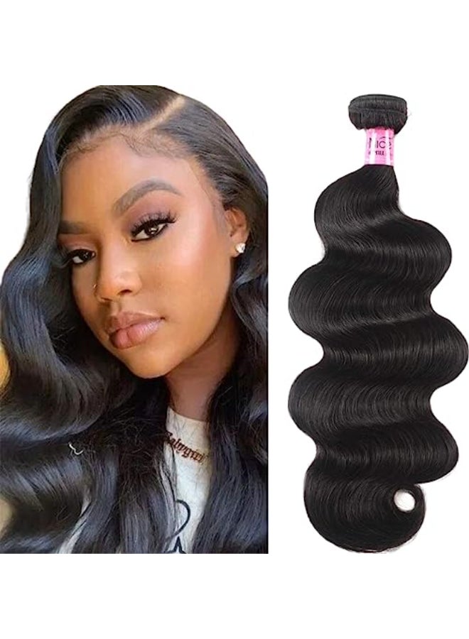 UNice Hair Brazilian Body Wave Human Hair 1 Bundle 26 inch 100 Unprocessed Virgin Human Hair Weave Extensions Natural Black Color Can be Dyed and Bleached - Image 4