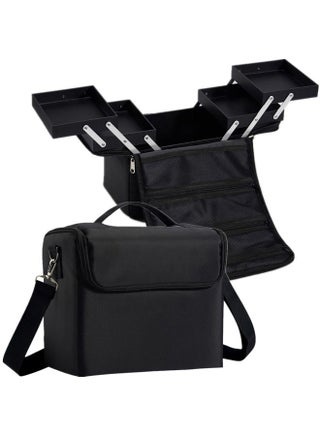 Soft Makeup Box, Large Makeup Organizer Case, Professional Nail Train Bag Carrying Case Artist Travel Cosmetic Storage Handbag, with 4 Trays for Jewelry Make-Up Brushes Toiletry - pzsku/ZD662FBD7A69E6D673F50Z/45/1743383621/fb8c1a0d-e27b-4125-a01c-42a8069b42f7