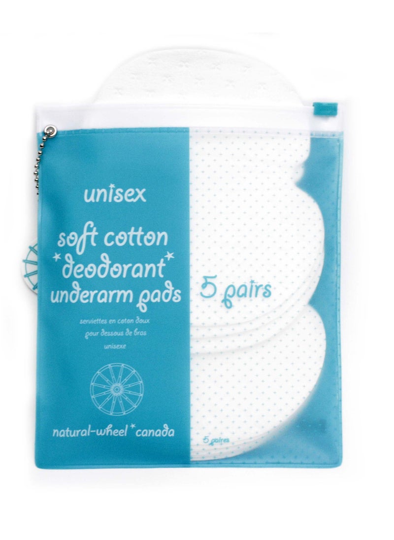 Natural Wheel Soft Cotton Underarm Pads (5 pairs) - Image 1