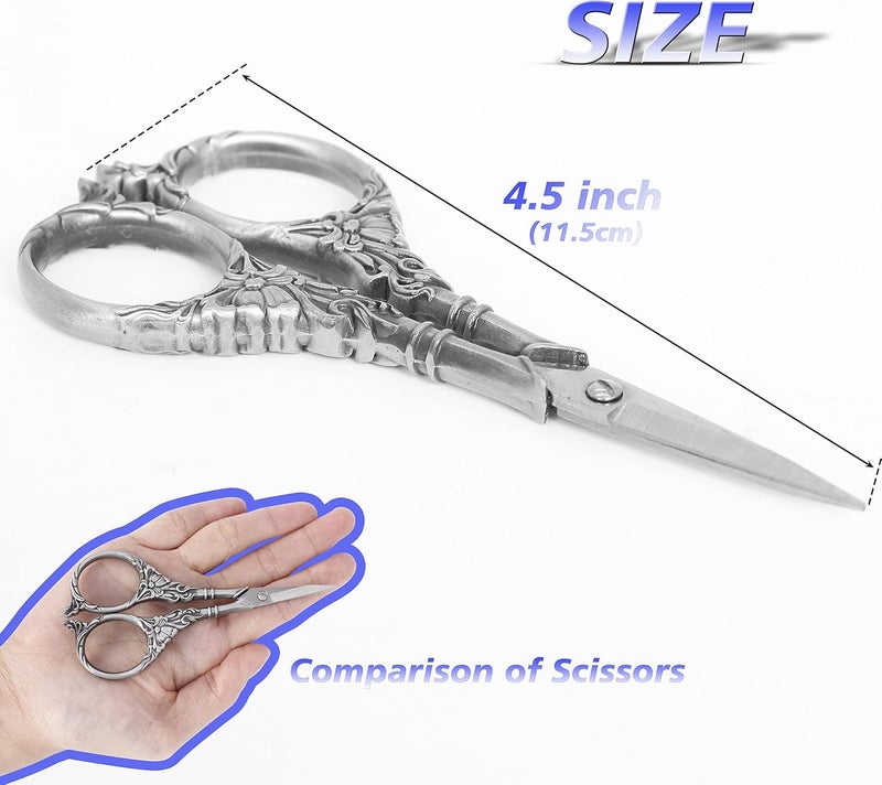BIHRTC Embroidery Sewing Scissors Stainless Steel for Cross Stitch Cutting Threading Needlework Handcraft Craft Art Work DIY Tool - Image 2