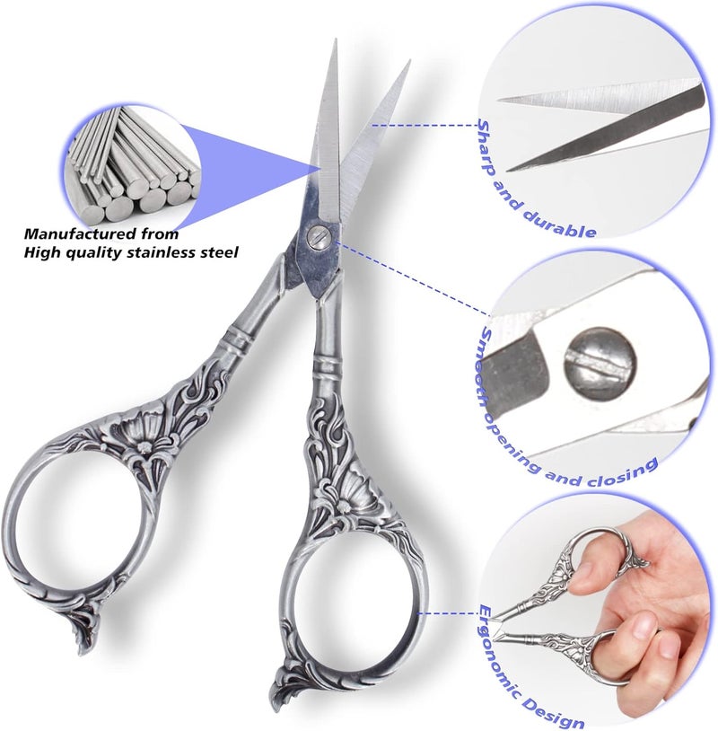 BIHRTC Embroidery Sewing Scissors Stainless Steel for Cross Stitch Cutting Threading Needlework Handcraft Craft Art Work DIY Tool - Image 3