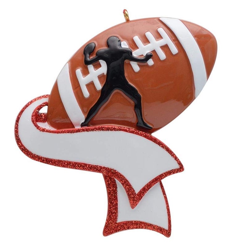 Personalized Football Player Ornament  Christmas Keepsake Gift for Team Athlete Sports Fan Football Coach