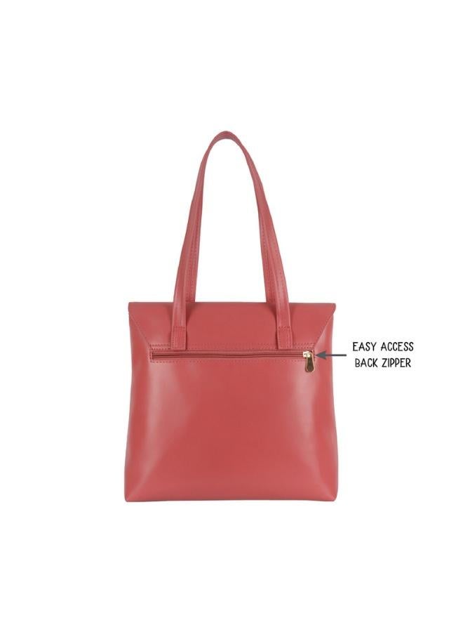 Baggit Women Pink Satchel Handbag Medium Size | Ladies Stylish Casual Purse Bag - Image 4