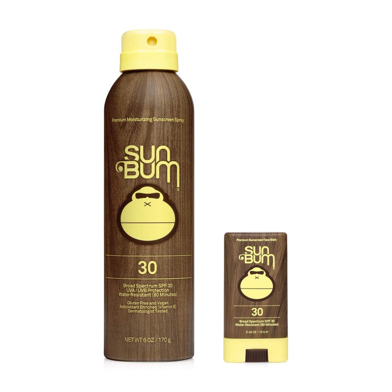 Sun Bum Sun Bum Original Spf 30 Sunscreen Spray and Face Stick vegan and Reef Friendly (octinoxate & Oxybenzone Free) Broad Spectrum Moisturizing Uva/uvb Sunscreen With Vitamin E - Image 1