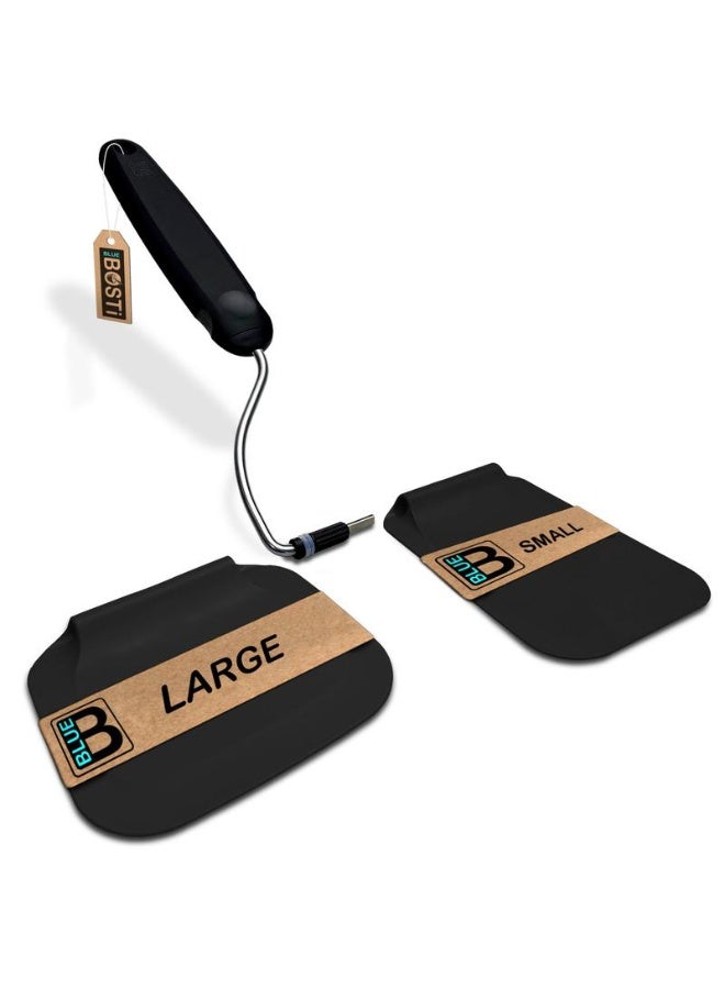 Adjustable-angle spatula—a kitchen must-have!  Make the most of your kitchen tools!  Whether it’s an air fryer, a frying pan, or any other cookware, it works perfectly! Includes 2 spatula heads made of PPSU—free of BPA, BPS, and PFAS.  Non-toxic - Image 1