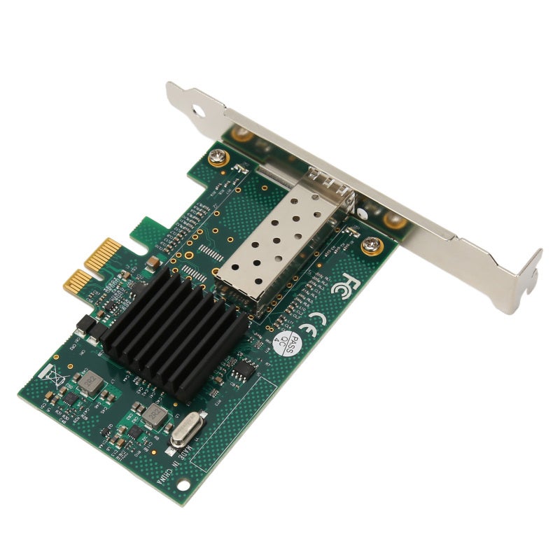 Pcie X1 Network Card: 1000Mbps Single Sfp Lc Port Adapter - Reliable Multi-OS Compatibility Gigabit Ethernet Card for San Connectivity, Remote Boot & Vlan Filtering - Image 1