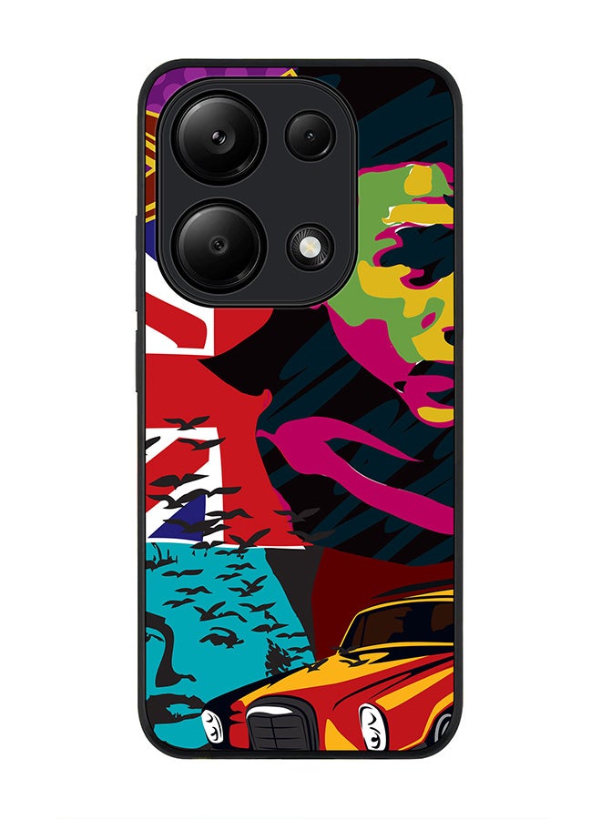Stylizedd Rugged Black Edge Case for Xiaomi Redmi Note 13 Pro 4G / Xiaomi Poco M6 Pro 4G, Slim fit Case Thin Cover -  Retro Spy - Image 1