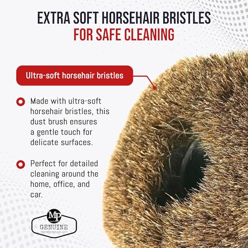 MP Maresh Products Household Cleaning Vacuum Brush Attachment - Horse Hair Vacuum Cleaner Accessories, Soft, Dust Floor Brush, Compatible with Shop Vac 1-1/4" Vacuum Cleaners for Hard Surfaces - Black - Image 3