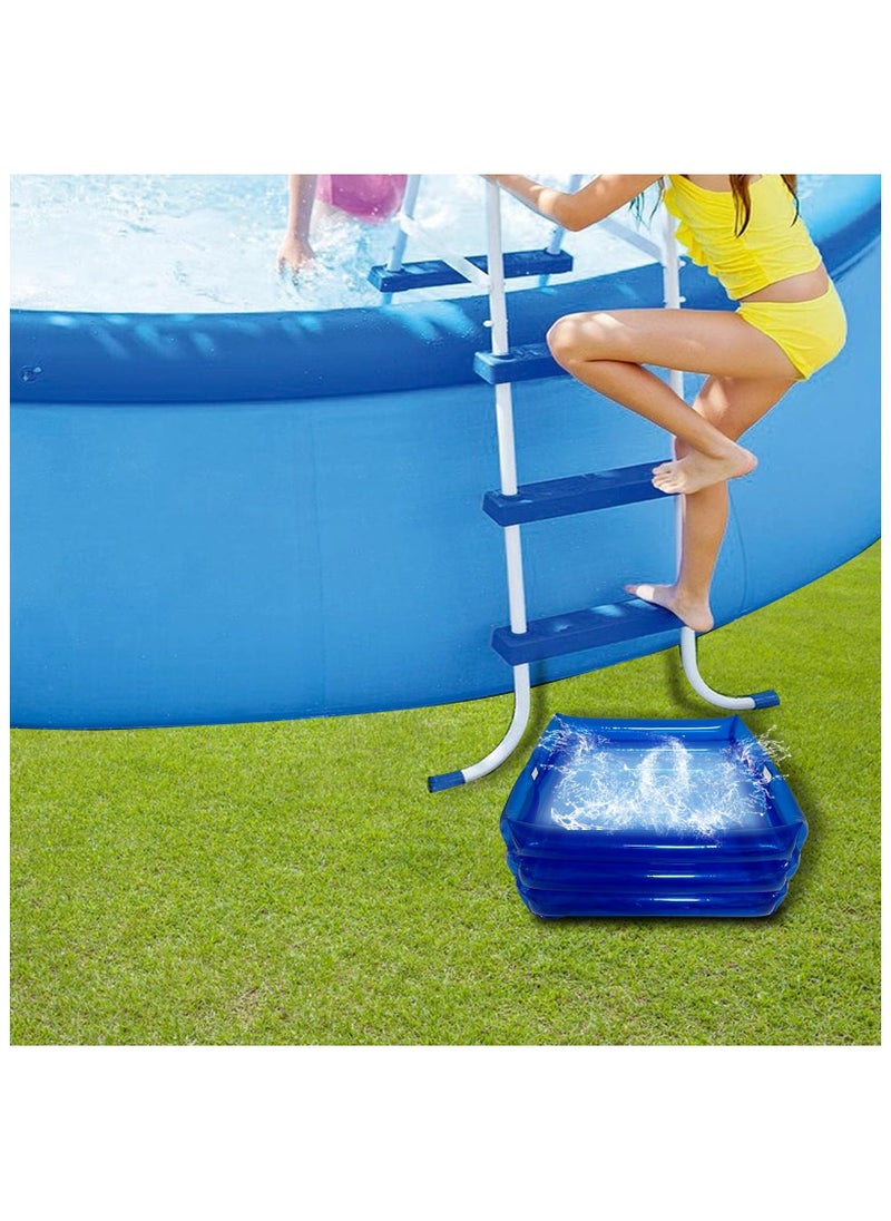 SYOSI Inflatable Pool Foot Bath Basin, Portable Pool Foot Wash Tub Foldable Foot Soaking Basin with Inflator, for Pool Entry Ladder Above Ground Swimming Pools Clean Feet Hot Tub Spas Accessories (1 Pack)  - Image 5