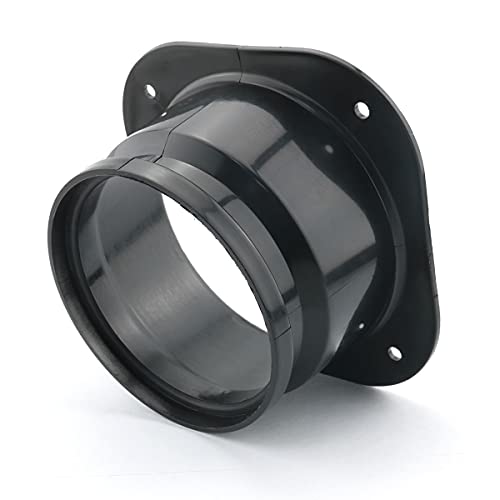 DGHAOP Dryer Vent Wall Plate 4Inch/100mm ABS Plastic Air Duct Connector Flange Panel Duct Connector Flange Inlet Fitting for Ventilation Straight Pipe, Wall and Ceiling (Square to Round) - Image 3